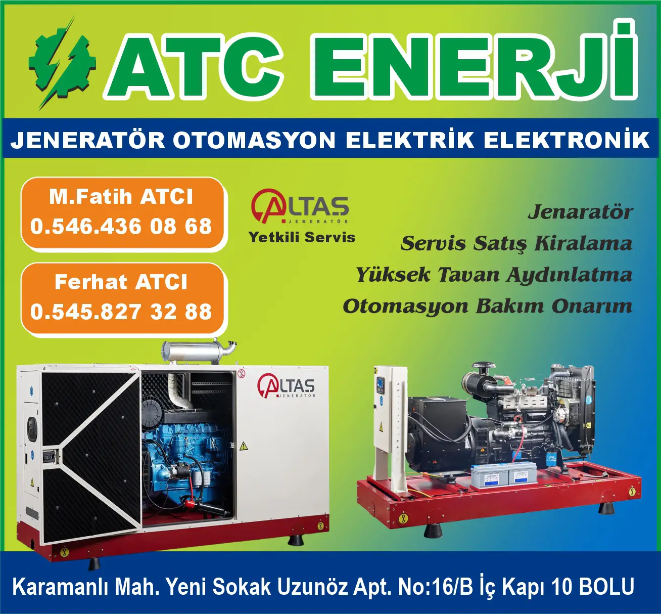 atc jenarator bolu