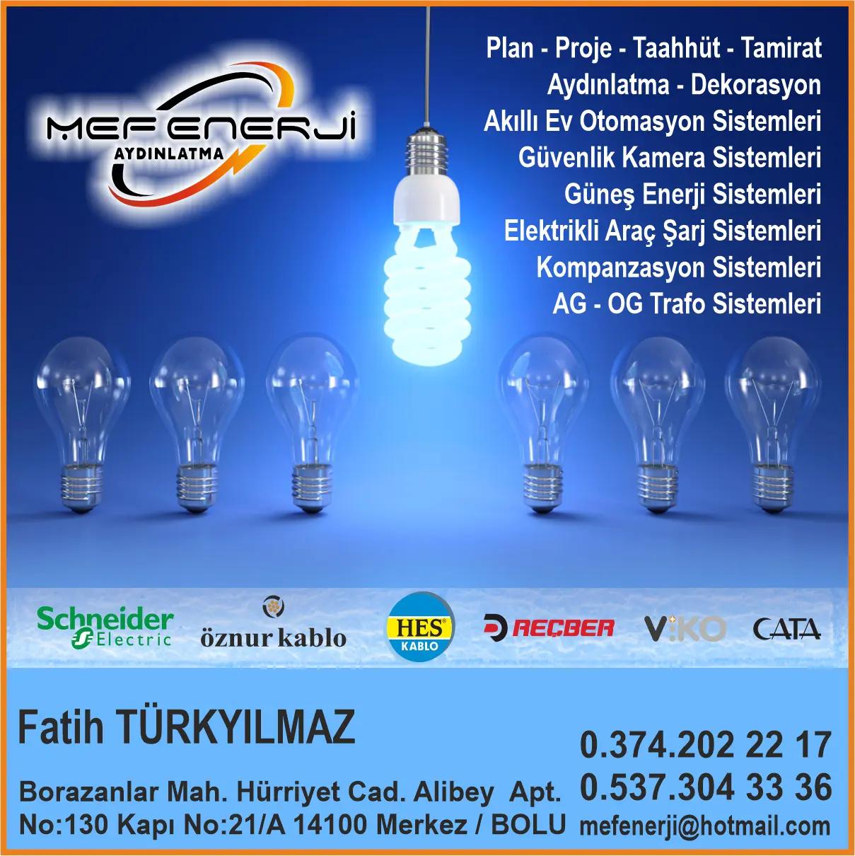 Mef Enerji Aydınlatma Bolu